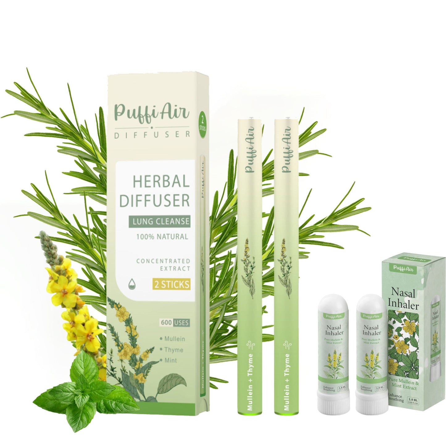 Respiratory System Care Set - Buy 1 Diffuser Get 1 Inhaler Free