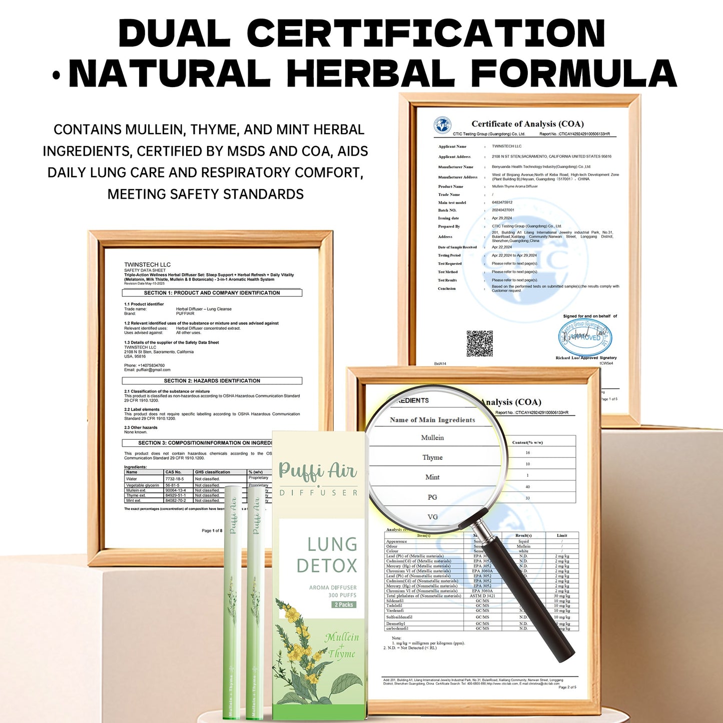 Respiratory System Care Set - Buy 1 Diffuser Get 1 Inhaler Free