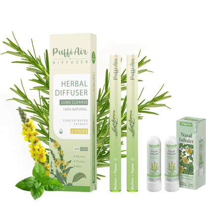 Respiratory System Care Set - Buy 1 Diffuser Get 1 Inhaler Free