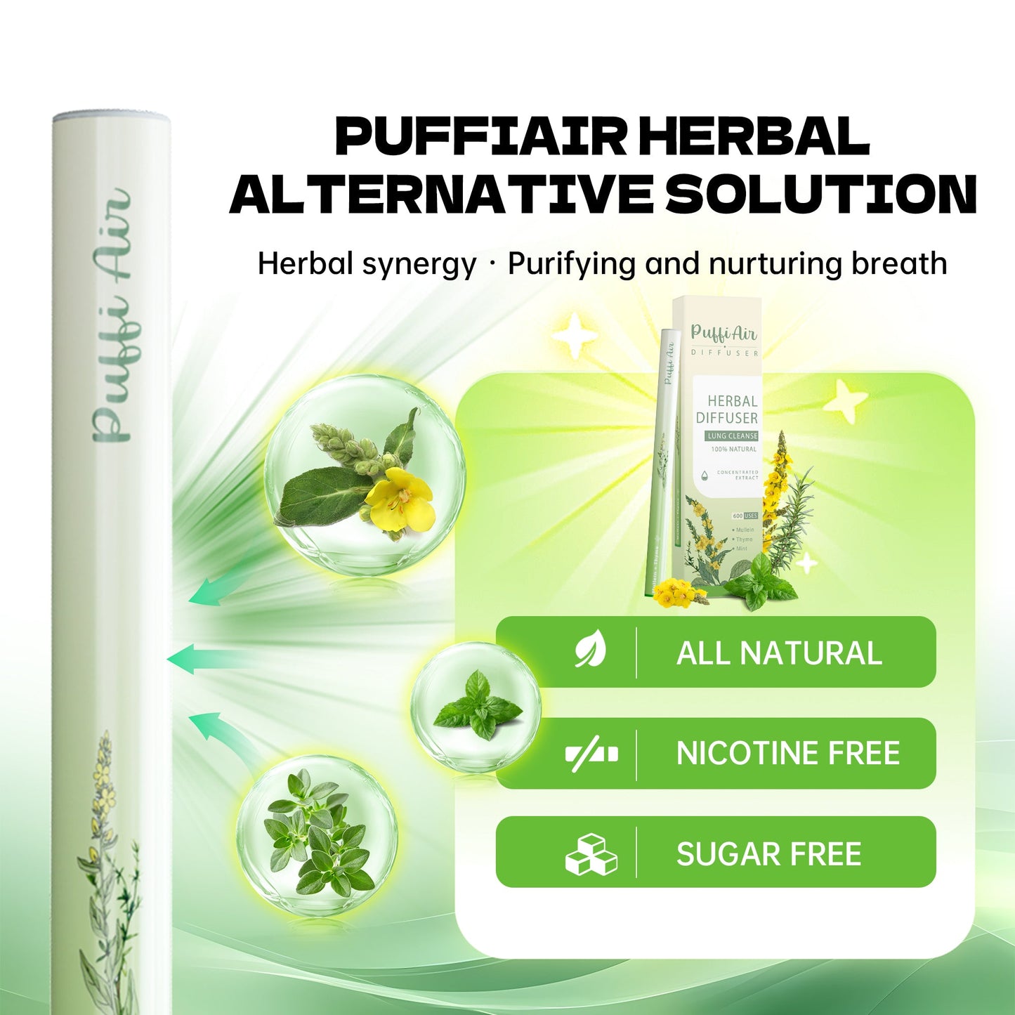 Respiratory System Care Set - Buy 1 Diffuser Get 1 Inhaler Free